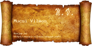 Mucsi Vilmos névjegykártya